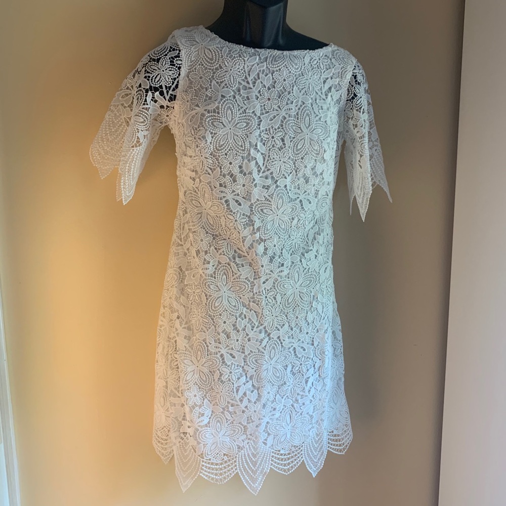 Women’s Anthropologie White Lace Dress